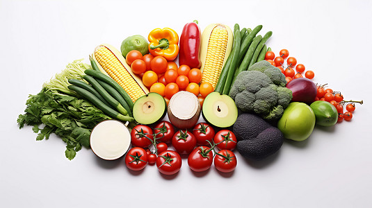 市場(chǎng)農(nóng)產(chǎn)品蔬菜茄子紅椒西紅柿新鮮健康食材